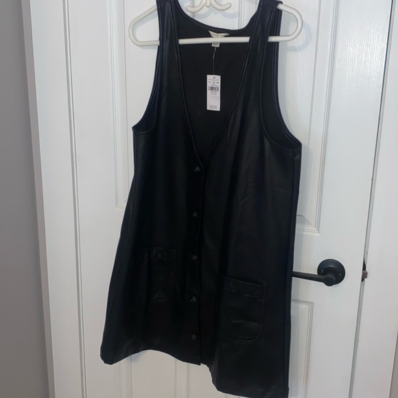 NWT American Eagle vegan leather jumper, size L Tall, - Picture 1 of 5